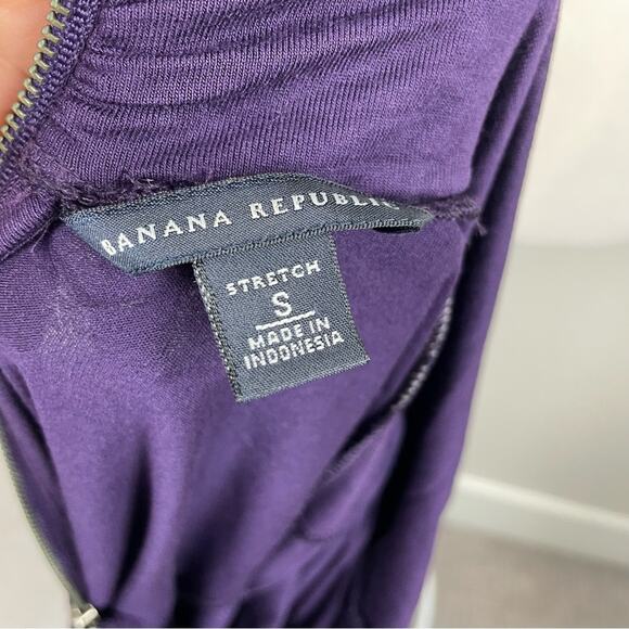 Banana Republic Purple Short Sleeve Knit Turtleneck Top Small - Picture 6 of 7